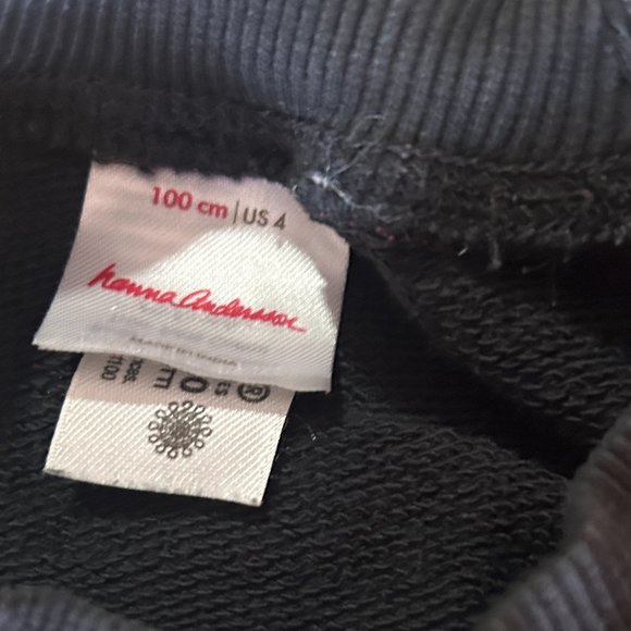 4 (100) Hanna Andersson Cotton Plaid Sweatshirt - Picture 3 of 3